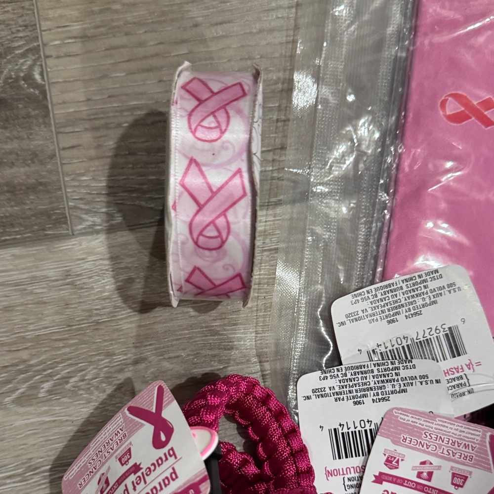 Pink Breast Cancer Awareness Pink Ribbon Set - Picture 6 of 14